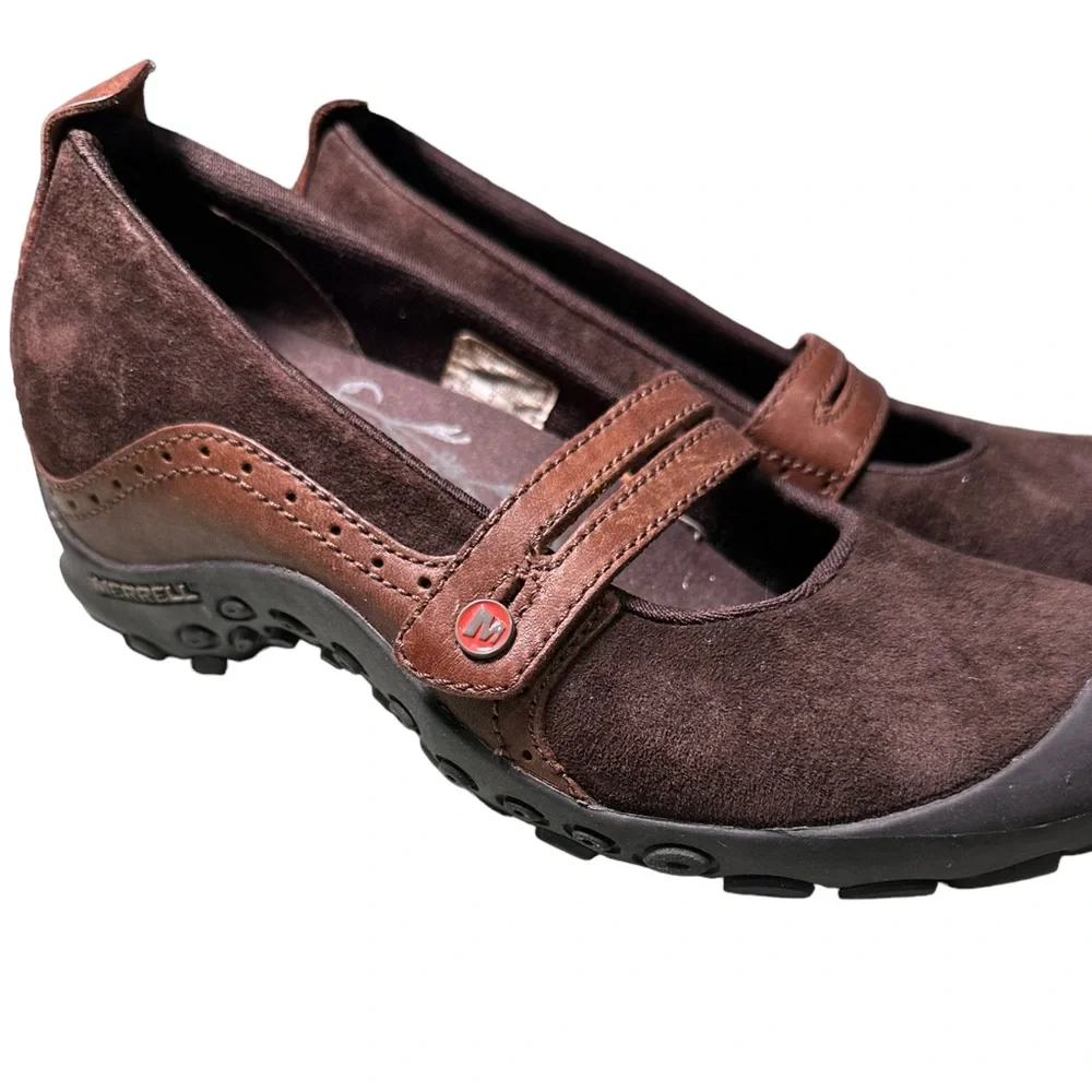 Merrell Brown Suede Mary Jane Slip-On 6.5